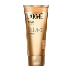 Lakme Vitamin C Brilliance Facewash 100g | Vitamin C Face Wash for Glowing and Brighter Skin | 100% Soap Free Cleanser